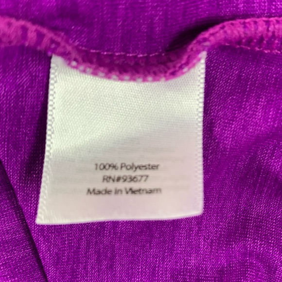 Xersion Purple V-Neck Short Sleeve Tee - Picture 4 of 5